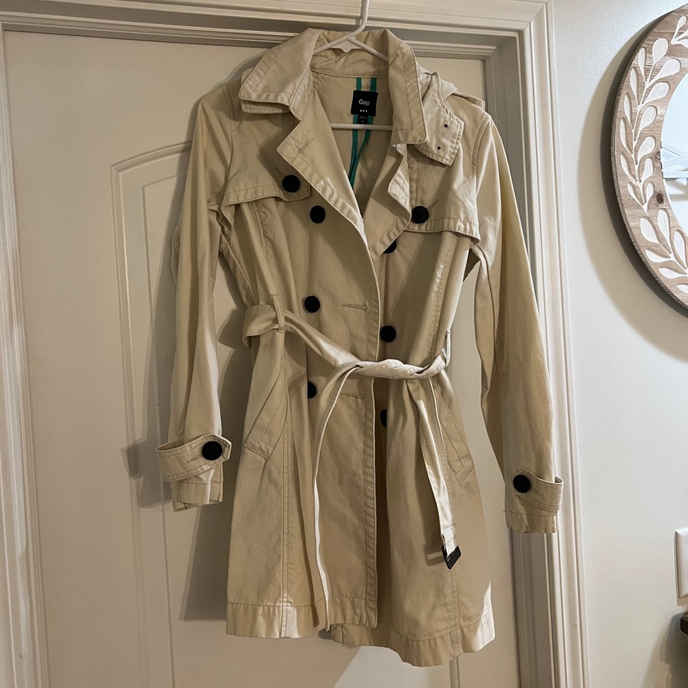 GAP button up long pea coat